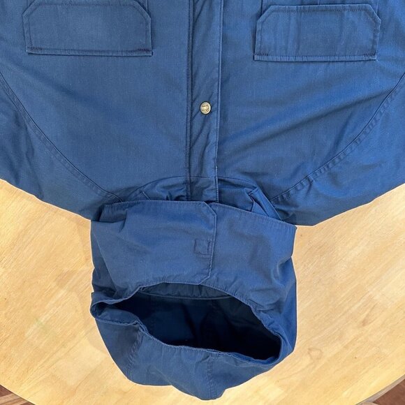 Woolrich Men's Blue Parka Long Chore Jacket Coat Vintage Made In USA Large - Picture 14 of 16